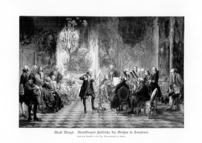 Concerto di Federico il Grande a Sanssouci da Adolph Menzel