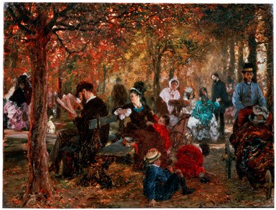 Nel Jardin de Luxembourg Un ricordo del Jardin de Luxembourg, 1876 da Adolph Menzel