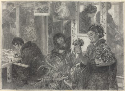 Artista giapponese al lavoro da Adolph Menzel
