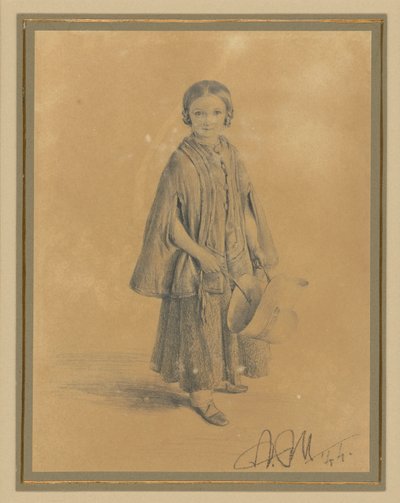 Ritratto da bambina di Constanze Beling, nata Martini. Figlia del consigliere del tribunale distrettuale Carl Martini e di sua moglie Pauline Martini da Adolph Menzel