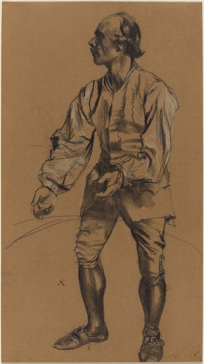 Richard Menzel in costume del XVIII secolo da Adolph Menzel