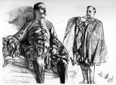 Studi di Vecchi Abiti su Modelli Viventi, c1880-1882 da Adolph Menzel