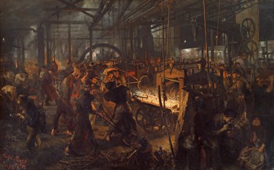 La fucina di ferro Moderni Ciclopi da Adolph Menzel