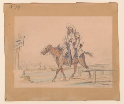 Henry Von Trebra e Louis V. Trebra che arrivano al Campo Morton, Indpls dalla loro fattoria a Madison, Ill. da Adolph Metzner