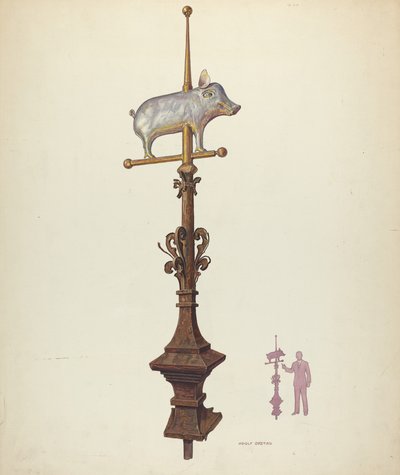 Galletto segnavento, c. 1941 da Adolph Opstad