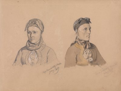 Aase Rasmusdatter Stranden e Anna Troelsdatter Kittelsviken da Adolph Tidemand