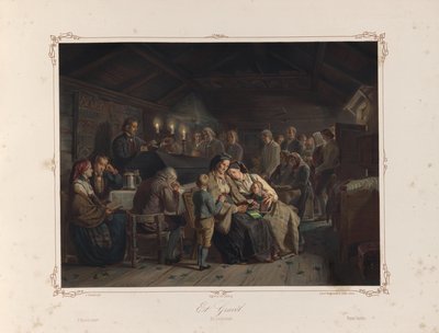 Illustrazione tratta dal libro Norske Folkelivsbilleder di Tidemand, Adolph e pubblicato da Chr. Tønsberg (Christiania, 1858) da Adolph Tidemand