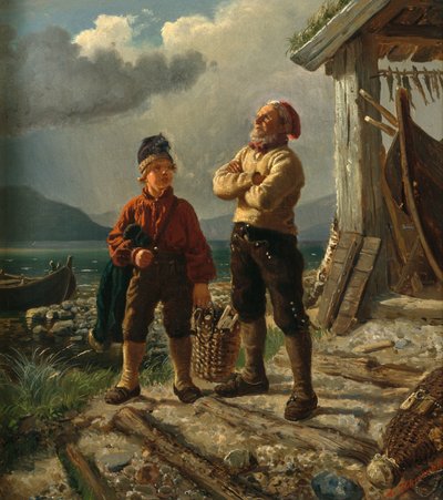 Vecchio marinaio e un ragazzo da Adolph Tidemand