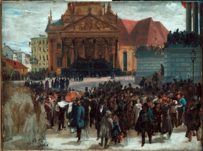 Camera ardente dei caduti di marzo da Adolph Menzel