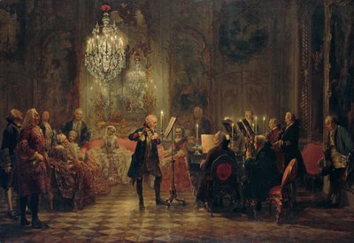 Concerto di flauto di Federico il Grande a Sanssouci da Adolph Menzel