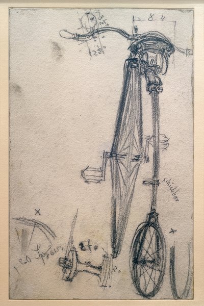 Biciclo, vista da dietro da Adolph Menzel