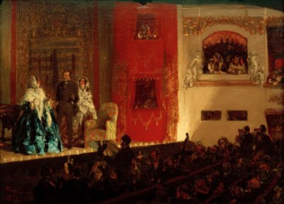 Théâtre du Gymnase a Parigi da Adolph Menzel