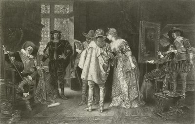 Connoisseurs nello studio di Rembrandt da Adolphe Alexandre Lesrel