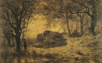 Stagno al margine del bosco da Adolphe Appian