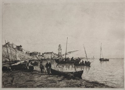 Ritorno delle barche da pesca a Collioure, vicino al confine spagnolo da Adolphe Appian
