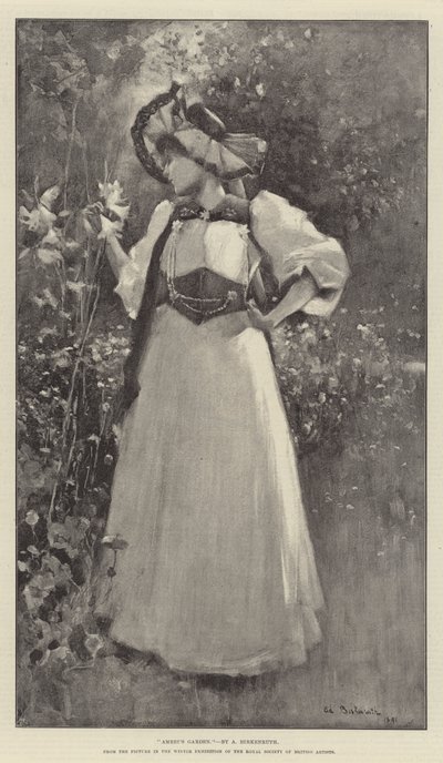 Il giardino di Amrei, dal quadro nella mostra invernale della Royal Society of British Artists da Adolphe Birkenruth