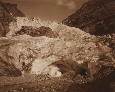 Svizzera. Grindelwald, Ghiacciaio Superiore, Sorgente della Lutschine, 1875-1877 da Adolphe Braun