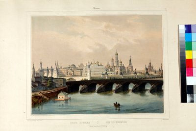 Veduta del Cremlino di Mosca da Adolphe Cuvillier