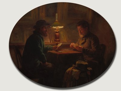 Gioco di Carte a "le Père Martin" da Adolphe Felix Cals