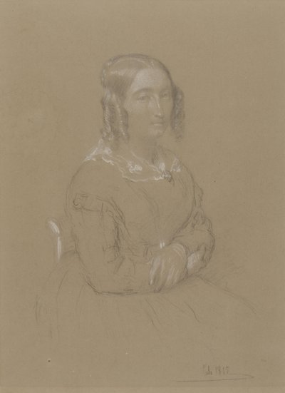 Ritratto di signora da Adolphe Felix Cals