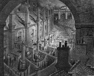 Su Londra in treno, 1872 da Adolphe Francois Pannemaker