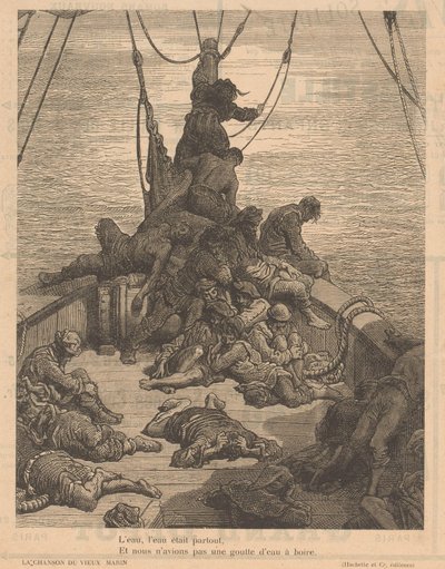 Nave con equipaggio sofferente da Adolphe François Pannemaker (possibly)