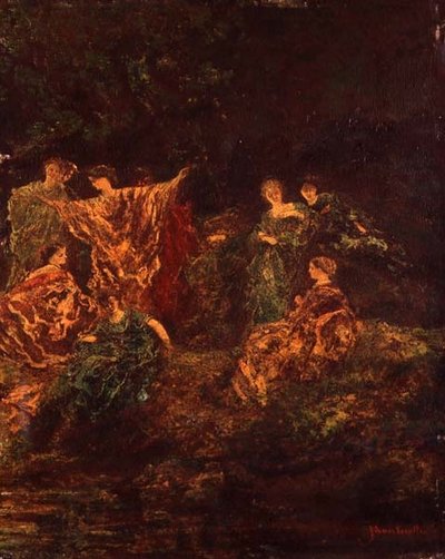 Festa galante da Adolphe Joseph Thomas Monticelli
