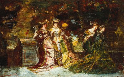 Festa galante da Adolphe Joseph Thomas Monticelli