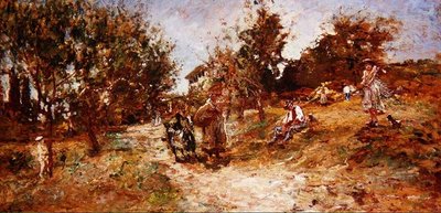 Paesaggio a Ganagobie, 1872 da Adolphe Joseph Thomas Monticelli