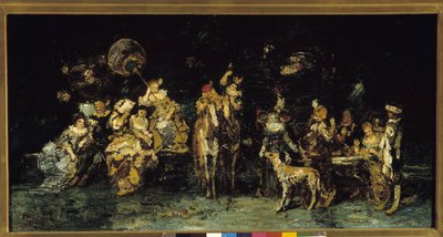 Festa notturna in un parco da Adolphe Joseph Thomas Monticelli