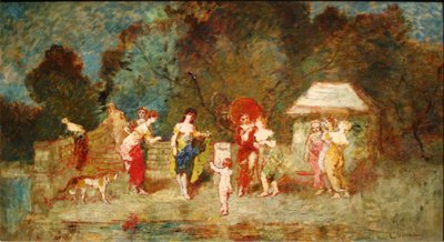 Scena in un parco II, c.1870 da Adolphe Joseph Thomas Monticelli