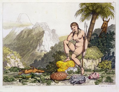 Donna Indiana Sudamericana, inciso da Gallo Gallina (1796-1874) da Adolphe Joseph Thomas Monticelli