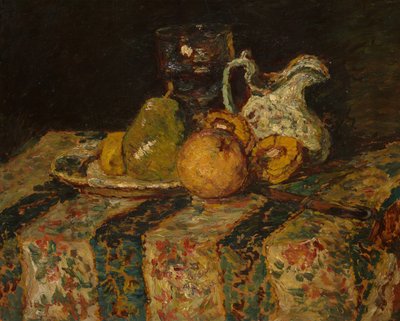 Natura morta con frutta e brocca di vino da Adolphe Joseph Thomas Monticelli