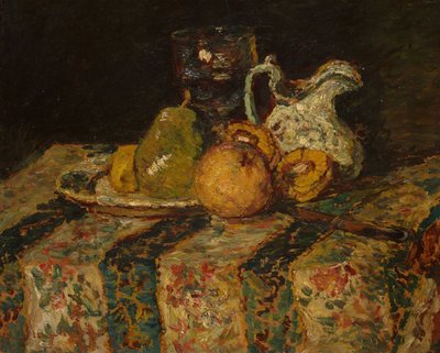 Natura morta con frutta e brocca di vino da Adolphe Joseph Thomas Monticelli