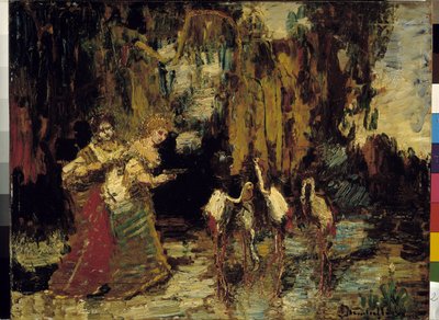 I fenicotteri da Adolphe Joseph Thomas Monticelli