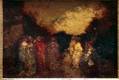 Passeggiata in un parco al crepuscolo da Adolphe Joseph Thomas Monticelli