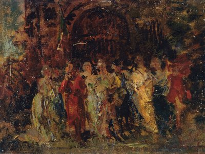 Processione nuziale da Adolphe Joseph Thomas Monticelli