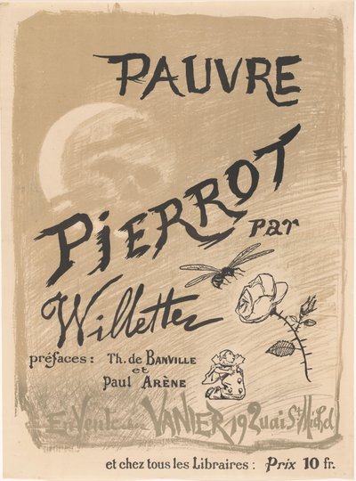 Manifesto per Pauvre Pierrot di Adolphe Léon Willette da Adolphe Leon Willette