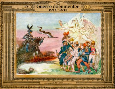 Allegoria del conflitto: le truppe francesi guidate dalla Vittoria vanno all