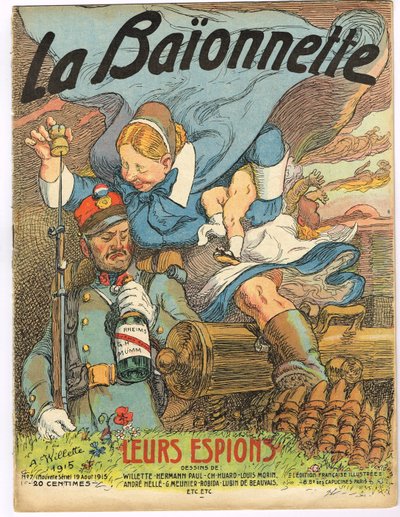 Copertina di “La Baionnette”, Satirico a colori da Adolphe Leon Willette
