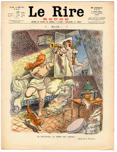 Copertina di The Red Laughter, satirico a colori da Adolphe Leon Willette