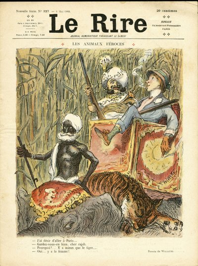 Illustrazione di Adolphe dit Willette per la copertina di Le Rire, 08/05/09 - Animali feroci da Adolphe Leon Willette