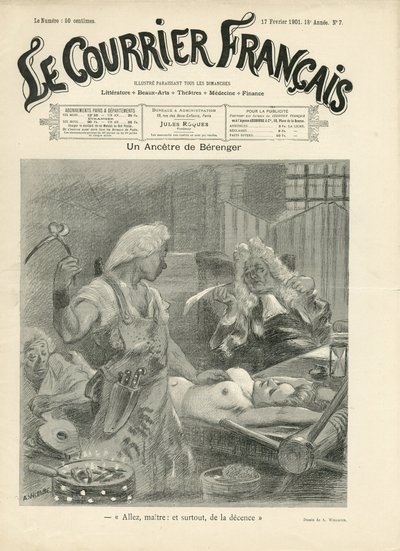 Illustrazione di Adolphe dit Willette per la copertina di Le Courrier francais da Adolphe Leon Willette
