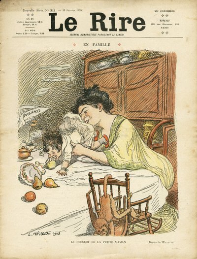 Illustrazione di Adolphe dit Willette (1857-1926) per la Copertina di Le Rire da Adolphe Leon Willette