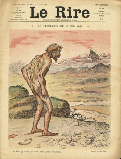 Illustrazione di Adolphe dit Willette per la copertina di Le Rire, 03/04/09 - Il giorno dopo il grande evento da Adolphe Leon Willette
