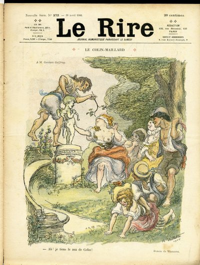 Illustrazione di Adolphe dit Willette per la copertina di Le Rire da Adolphe Leon Willette