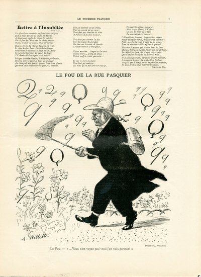 Le Courrier français, numero 10, Satirico in N & B da Adolphe Leon Willette