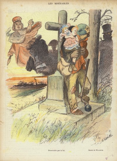 I Miserabili, illustrazione per Le Rire da Adolphe Leon Willette