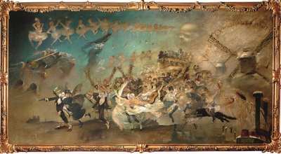 "Parce Domine" Allegorische Komposition aus dem Kabarett "le Chat noir" da Adolphe Leon Willette