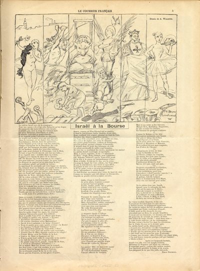 Il Corriere francese, Satirico in N & B da Adolphe Leon Willette
